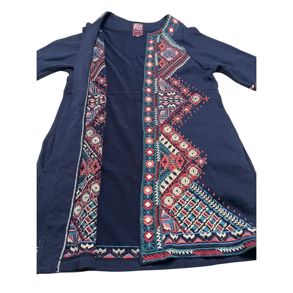 Johnny Was JWLA Women’s Lorne Raw Seam Embroidered Wrap Cardigan / Sweater - M - Picture 3 of 8